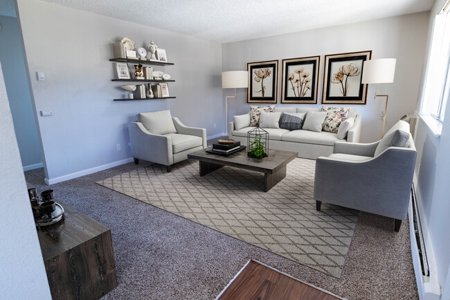2 habitaciones, 1 baño - Sala de estar - Bear Valley Village Apartments