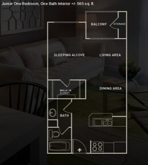 Developer Floorplan - 6400 Christie Ave Unit 2119