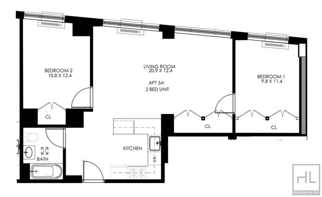 Photo - Spacious 2BR with Great Light – Modern Building Unit 5A