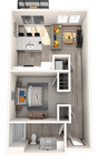 Studio, 1 bathroom