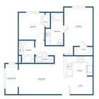 2x2 Small Renovated Floor Plan
