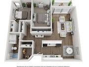 Two Bedroom One Bath Floorplan