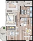 2 BEDROOMS 2 BATHS 1070SQFT C