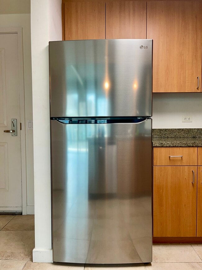 Kitchen - Stainless LG Refrigerator - 1080 Park Blvd Unit 603