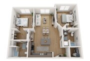 Two Bedroom floor plan Prose Hayden Island