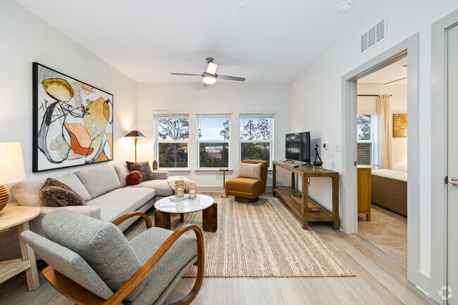 1BR, 1BA - 704SF - Living Room - Jewel at Santa Rosa Beach