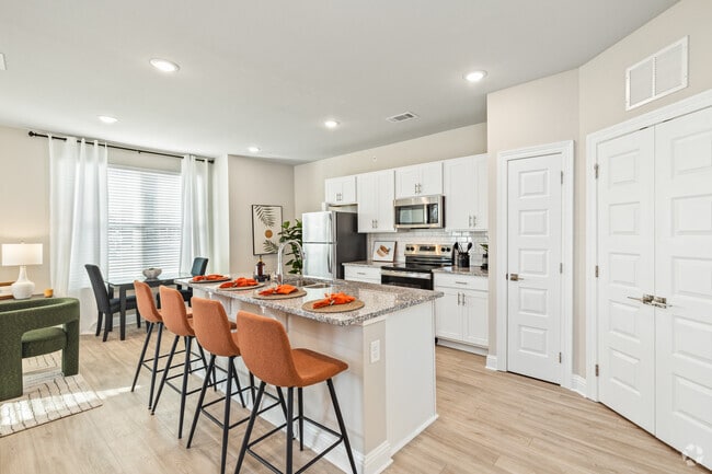 The Cape: 1BA, 1BR- Kitchen - Flats at East Bay