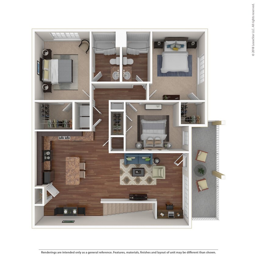 Floor Plan - 3 BR Grand Overlook