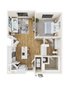 Plano de planta B1 de las casas rurales en Lindsey Place