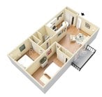 2BR/1BA