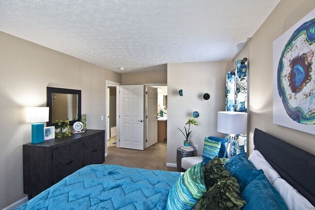 Plush carpeting in bedrooms