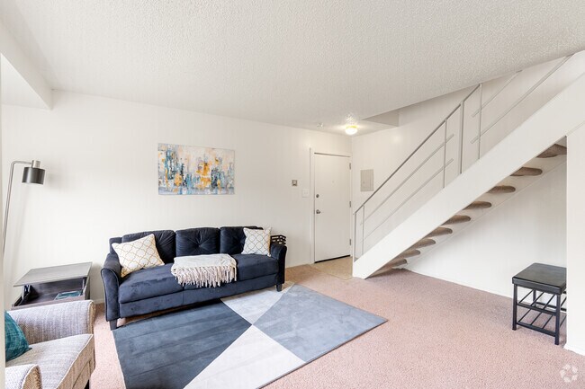 2BR, 1BA - 842SF - Living Room - Paradise At Parkside Apartments