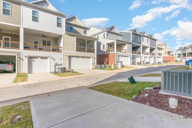 back of townhomes