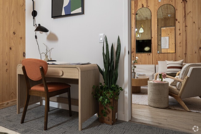 2BR, 2BA - 828SF - Primary Bedroom Study Area