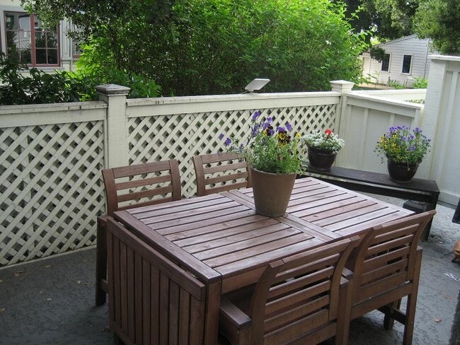 Private patio. Potted plants and outdoor furniture not included. - 655 12th St Unit 120