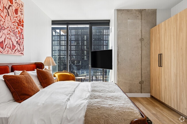 2BR, 2BA - 1,095SF - Primary Bedroom - Stead 220 Chicago
