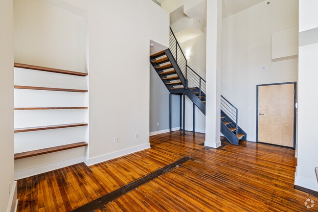 2BR, 2BA - 991SF - Living Room - The Edison Apartments