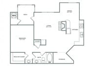 One Bedroom One Bath (803 SF)