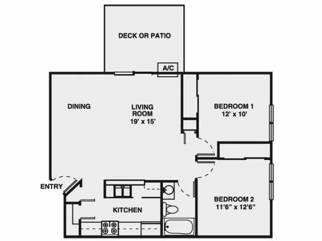 2BR/1BA - B4