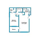1-Bedroom Floorplan