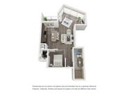 Plano de planta de un dormitorio