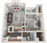 One Bedroom, 520 sqft, Stackable Washer/Dryer Connections, Patio/Balcony, Fireplace in Selected Units, Dry Bar in Selected Units, Vaulted Ceilings in Selected Units
