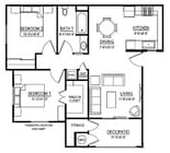 Valencia | 2Bed/1Bath | 910 SF