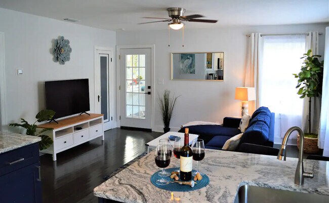 The living room area