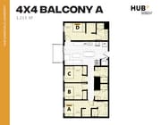4x4 Balcony A