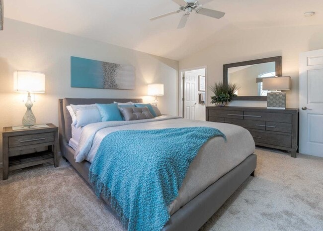Large master fits a king-sized bed