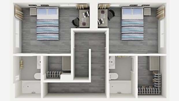 Bedroom floor plan TH