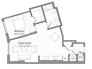 Un dormitorio, un baño (779 pies cuadrados)
