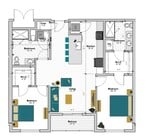 The Cambridge - Two Bedroom Two Bathroom