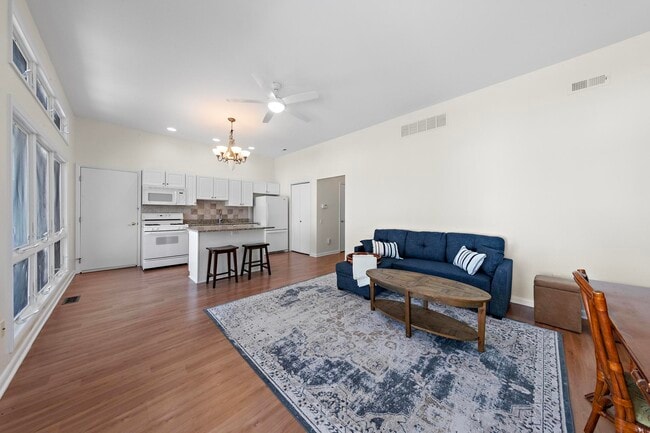 living room and kitchen open layout