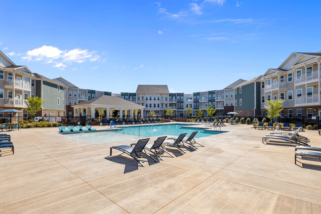 Resort Style Pool with Large Sun Shelf and In-Water Loungers - The Address Galleria Apartments