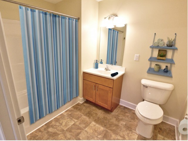 Spacious bathrooms