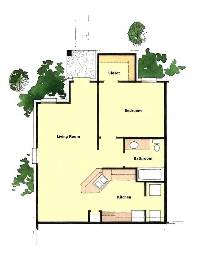 One Bedroom One Bathroom