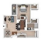 1 BD / 1.5 BA – 973 SF