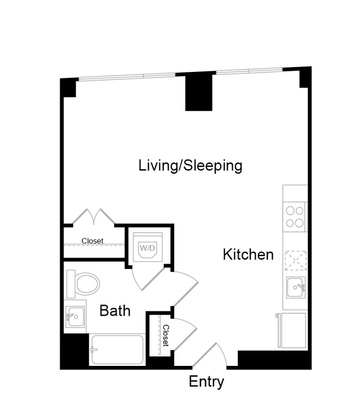 Serenity - S13 - 1 Beds - 1 Baths - 533 Sq. ft. - S13