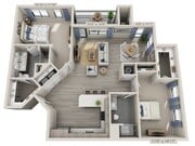 Floor plans are artist’s rendering. All dimensions are approximate. Actual product and specifications may vary in dimension or detail. Not all features are available in every apartment. Prices and availability are subject to change.