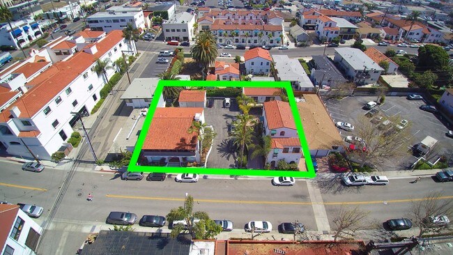 All 4 buildings sit on 3 lots. - 107 Avenida Miramar