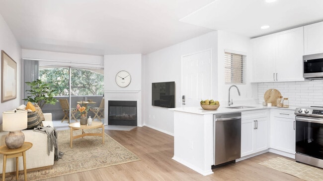 Living Space with Hardwood Flooring