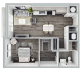 A1 floor plan 850 Living