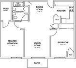 2BR/1BA