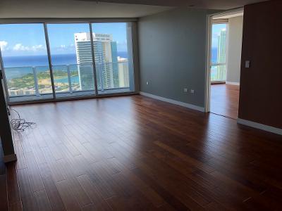 Wood floor throughout the unit - 1288 Kapiolani Blvd Condo Unit 4207