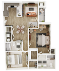 B3 ADA floor plan The Seventeen Hundred on East
