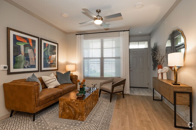 Living room and Backdoor View