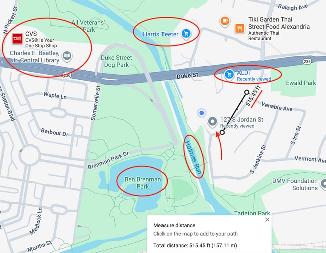 La ubicación de lugares útiles - 127 S Jordan St