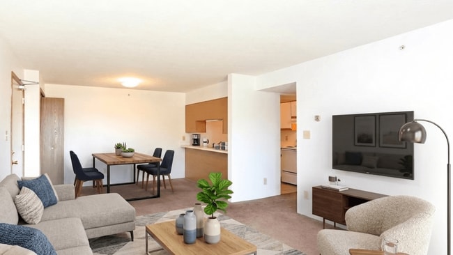 2BR, 1BA - 960 SF - Living Room - Anderson Estates