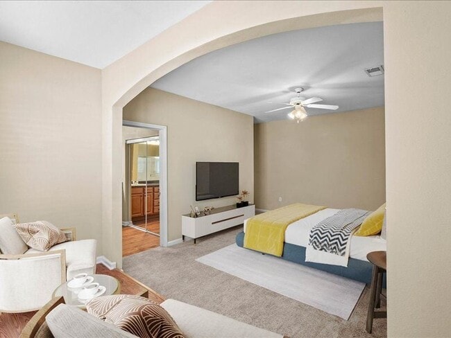Bedroom with Library Niche